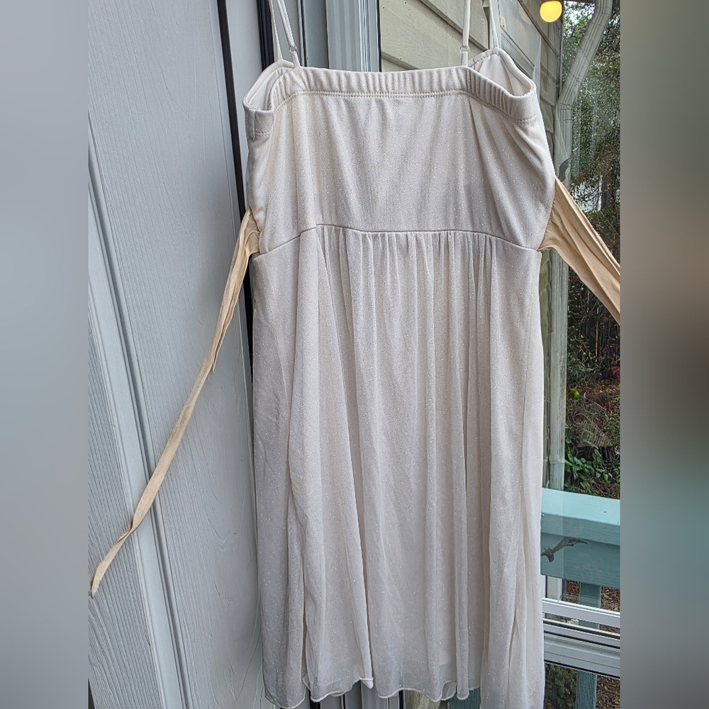 Cream Spaghetti Strap Dress - Picture 2 of 6